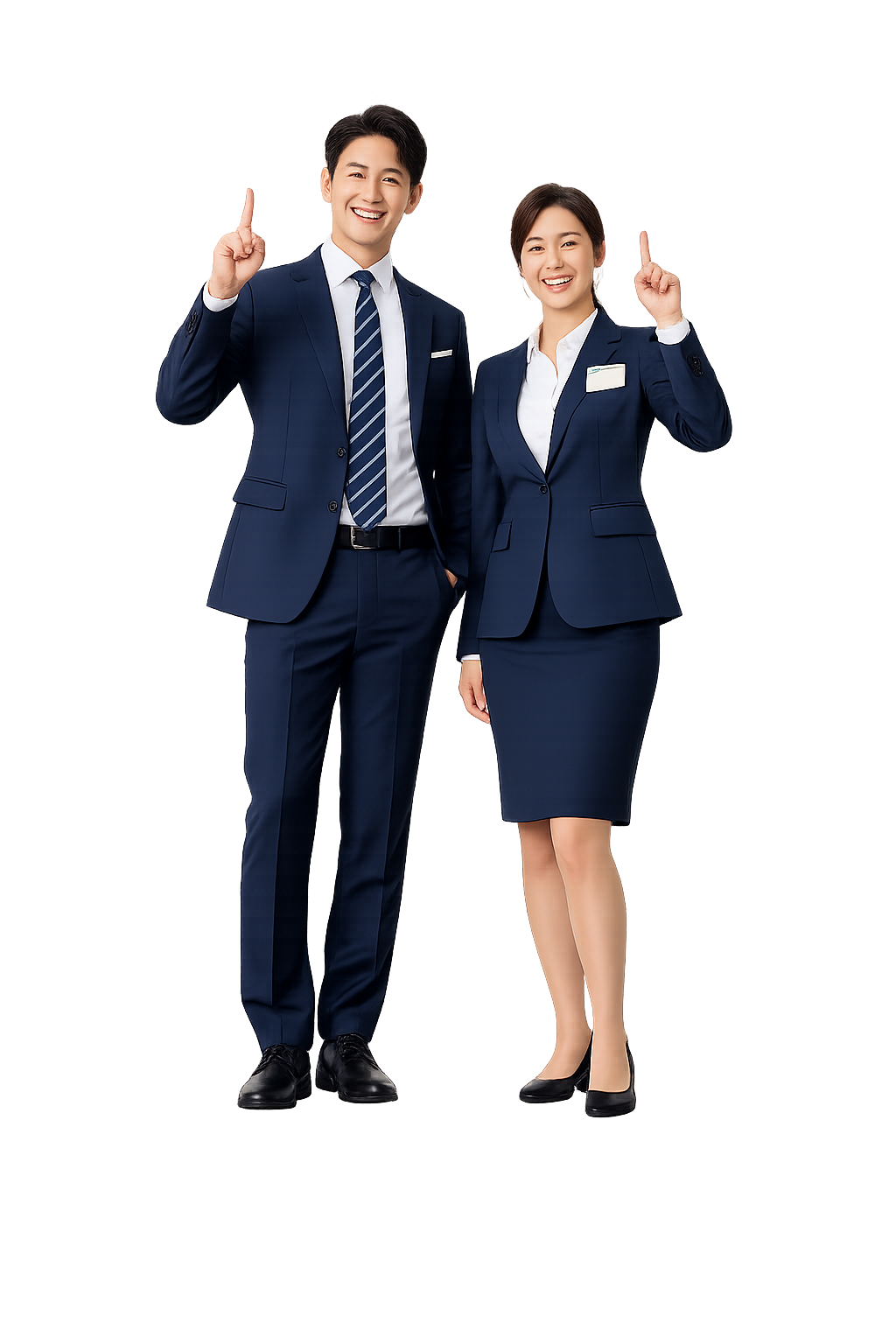 신뢰를 상징하는 정장 차림의 남성